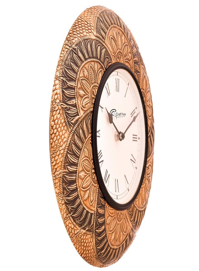 Craft Trade Wall Clock for Bedroom Roman Dial Silent Movement Decorative Roman Dial Vintage Wall Clock for Home Office Hall and Living Room - 12 Inches - Image 2